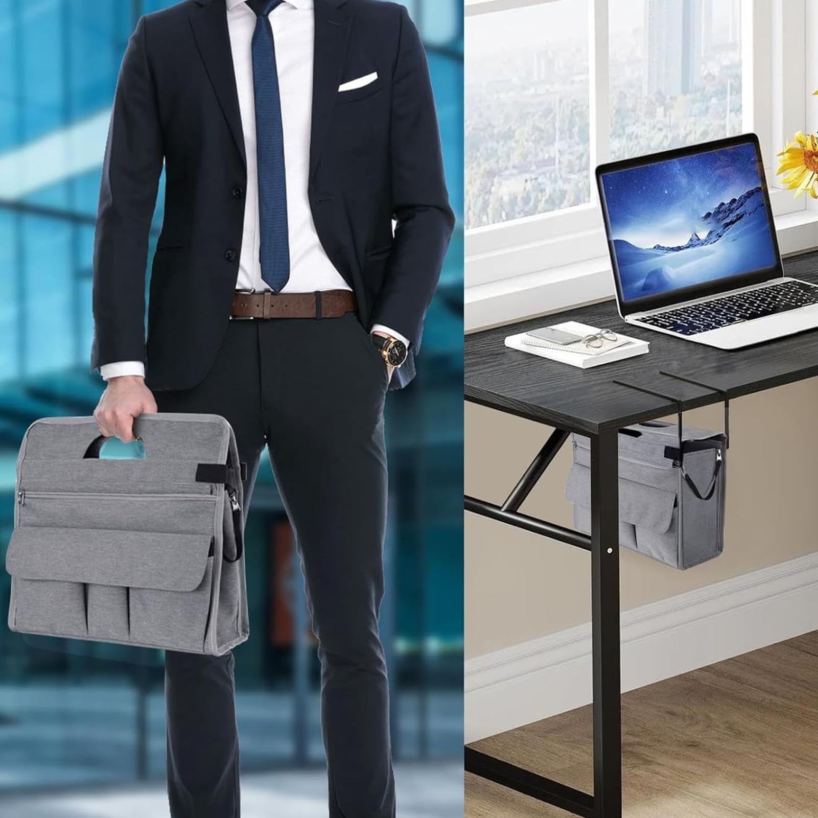 Amazon.co.jp: ハンギングボックス A4対応 デスク下吊り下げファイル